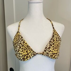 cheetah print vintage y2k bikkini top